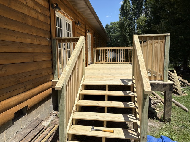 Deck and porch project by Pilarski Remodeling