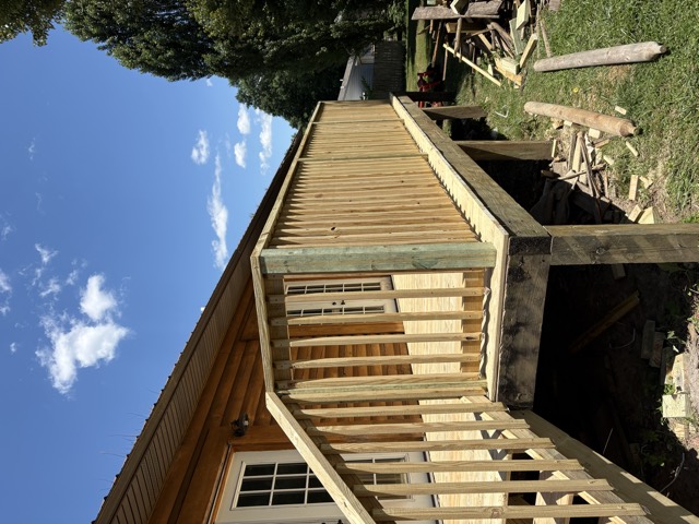 Deck and porch project by Pilarski Remodeling