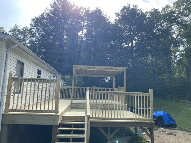 Deck and porch project by Pilarski Remodeling