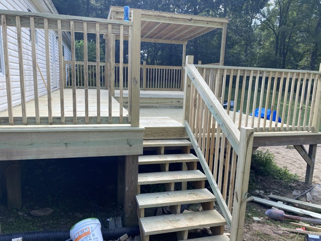 Deck and porch project by Pilarski Remodeling