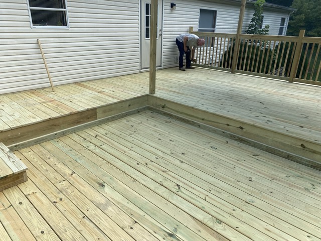 Deck and porch project by Pilarski Remodeling